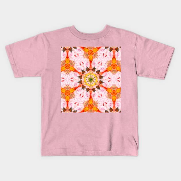 des papillons et des fleurs Kids T-Shirt by Ashley Schroepfer